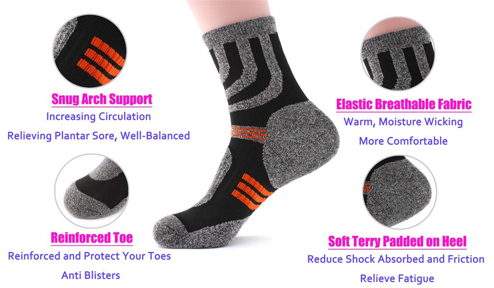 5 Pairs Socks Men Anti Blister - Fishing Socks recension och pris